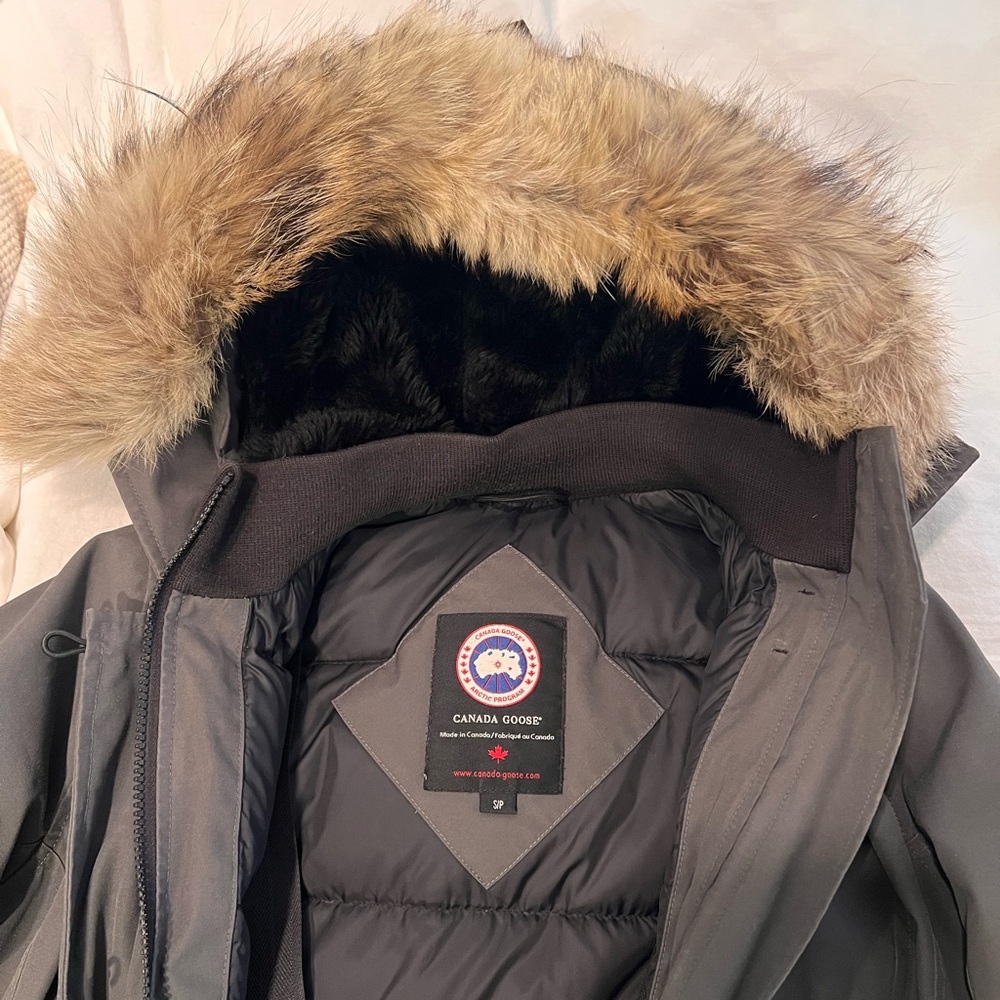 Canada Goose Gray Jacket with Fur Trim